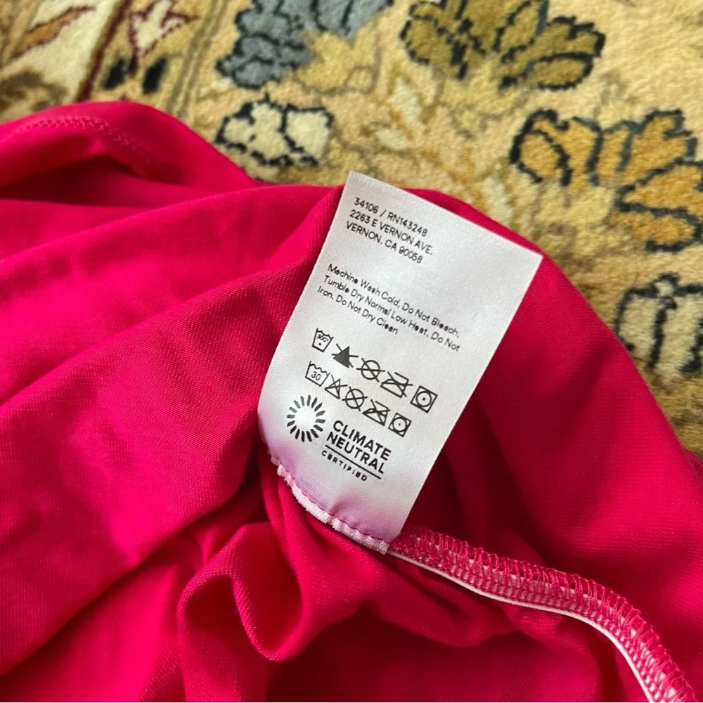 Reformation Ruched Pink Dress NWT - Picture 8 of 9
